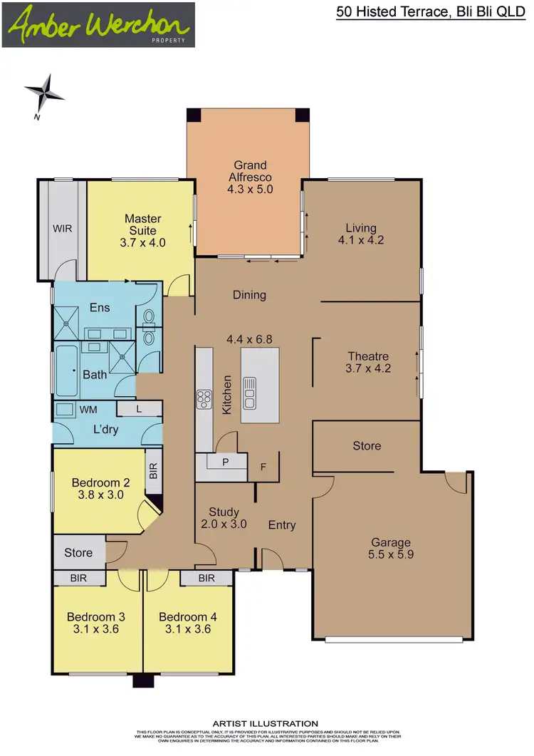 Floorplan of Homely house listing, 50 Histed Terrace, Bli Bli QLD 4560