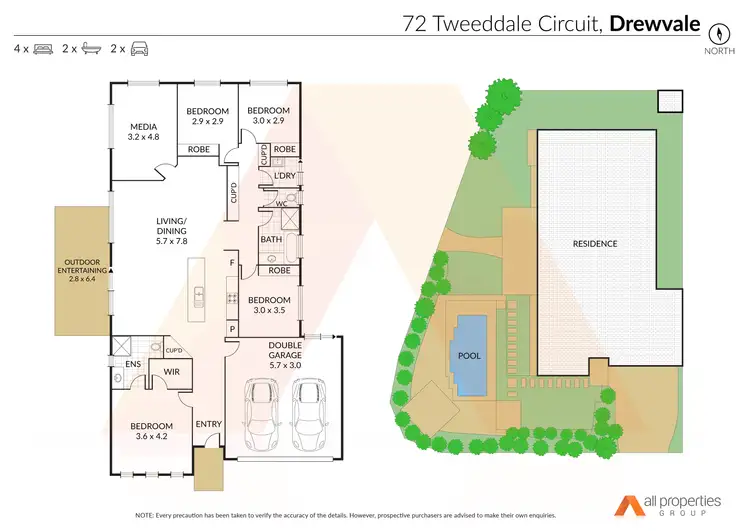 Floorplan of Homely house listing, 72 Tweeddale Circuit, Drewvale QLD 4116