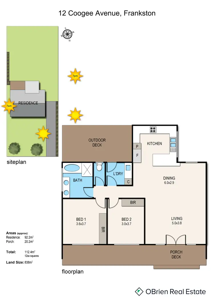 Floorplan of Homely house listing, 12 Coogee Avenue, Frankston VIC 3199