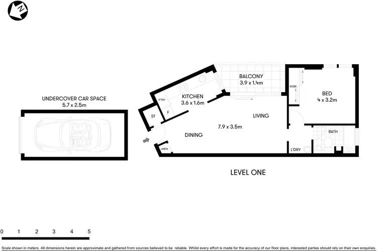 Floorplan of Homely apartment listing, 1C/74 Prince Street, Mosman NSW 2088
