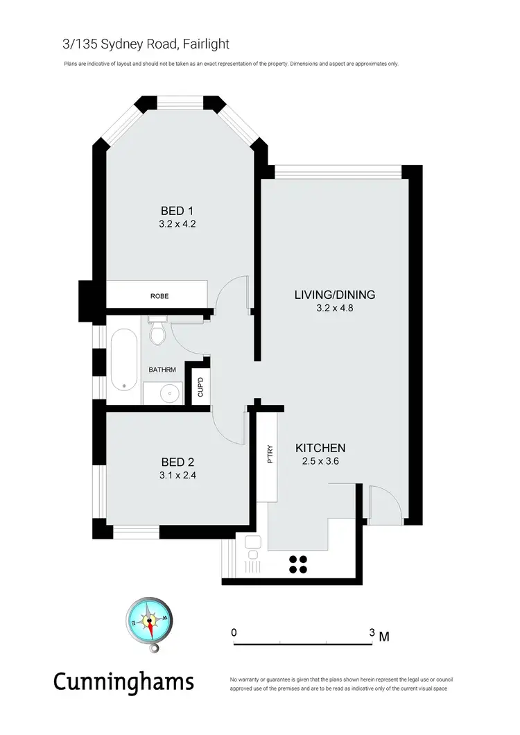 Floorplan of Homely apartment listing, 3/135 Sydney Road, Fairlight NSW 2094