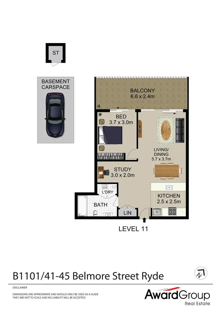 Floorplan of Homely unit listing, 1101B/41-45 Belmore Street, Ryde NSW 2112