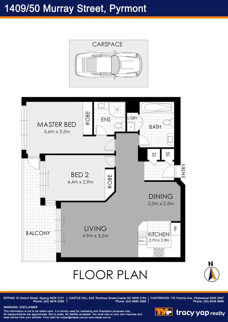Floorplan of Homely apartment listing, 1409/50 Murray Street, Pyrmont NSW 2009