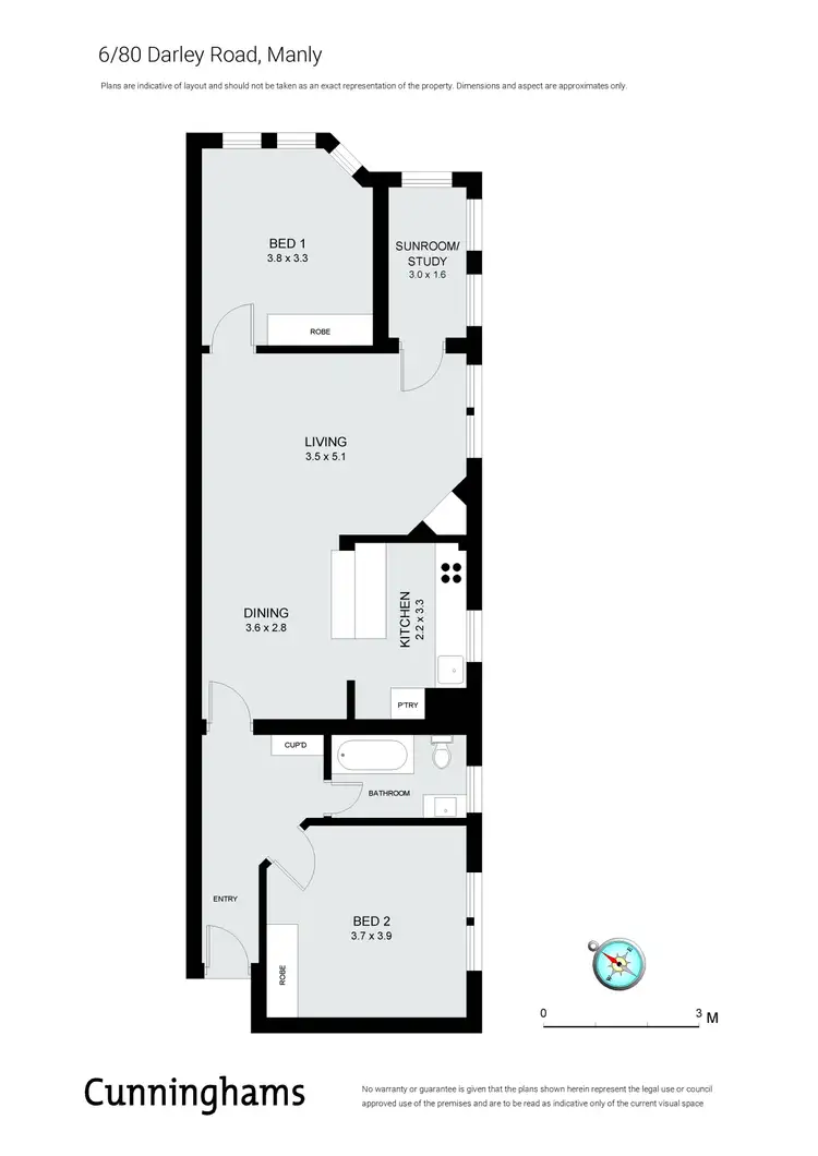 Floorplan of Homely apartment listing, 6/80 Darley Road, Manly NSW 2095