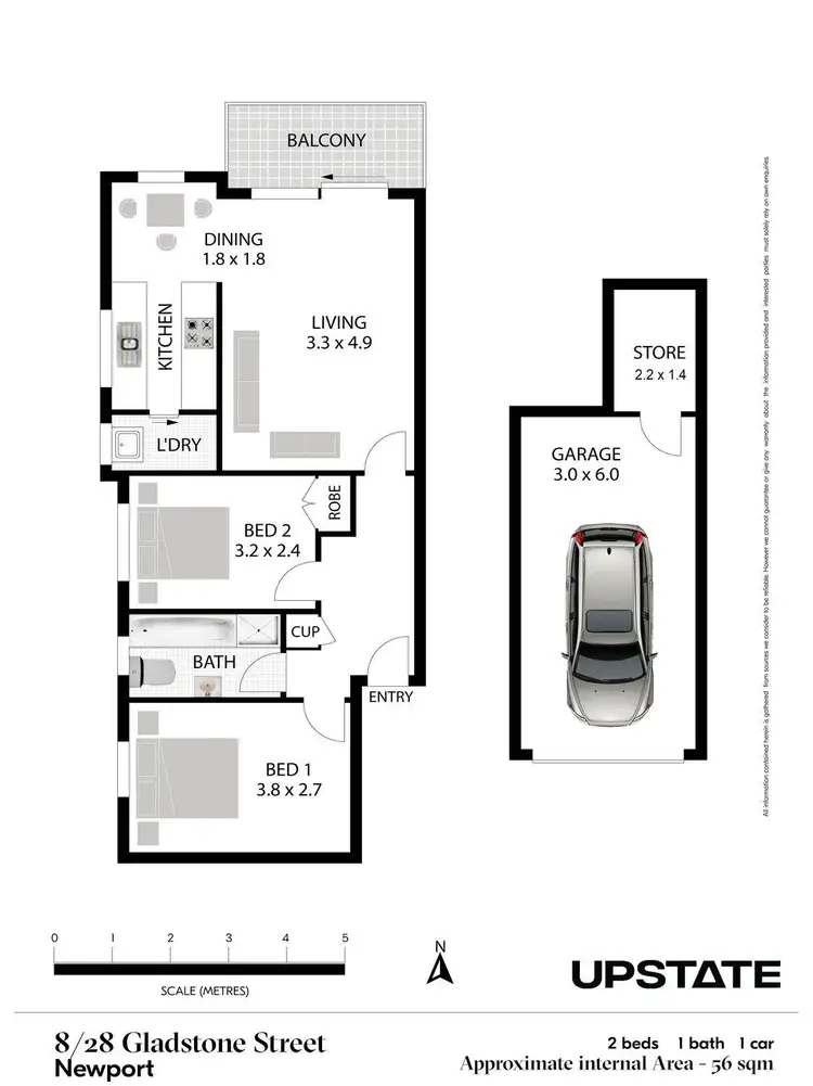 Floorplan of Homely unit listing, 8/28 Gladstone Street, Newport NSW 2106