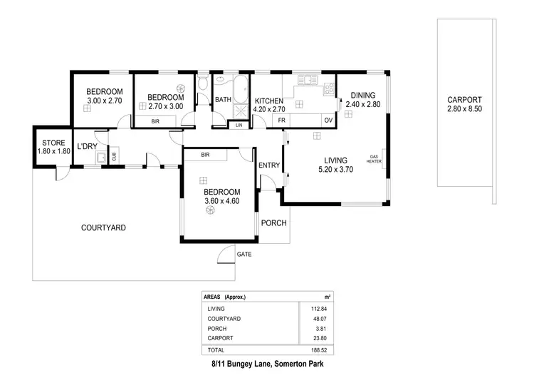 Floorplan of Homely unit listing, 8/11 Bungey Lane, Somerton Park SA 5044