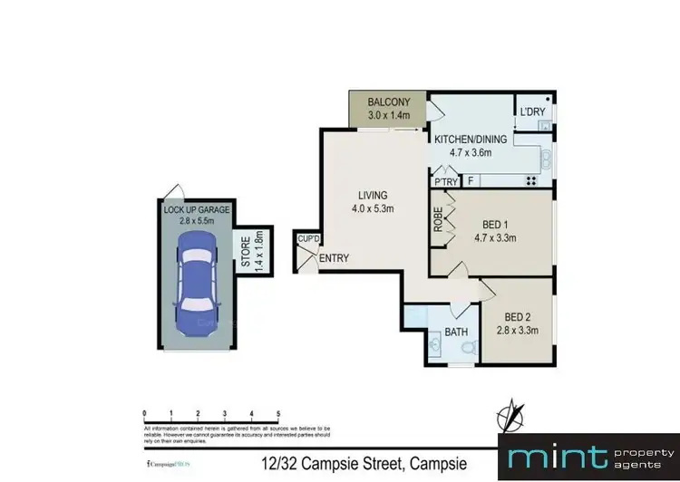 Floorplan of Homely unit listing, 12/32 Campsie Street, Campsie NSW 2194