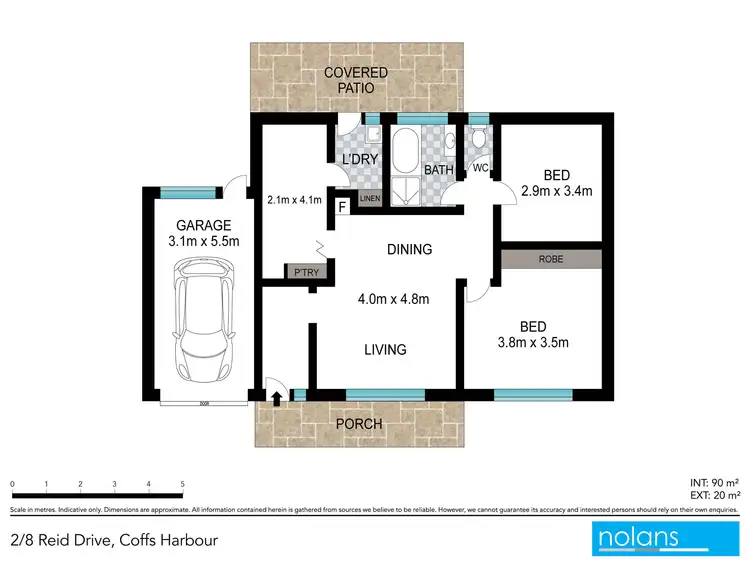 Floorplan of Homely villa listing, 2/8 Reid Drive, Coffs Harbour NSW 2450
