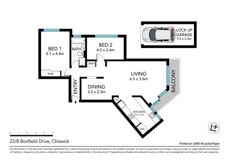Floorplan of Homely apartment listing, 23/8 Bortfield Drive, Chiswick NSW 2046