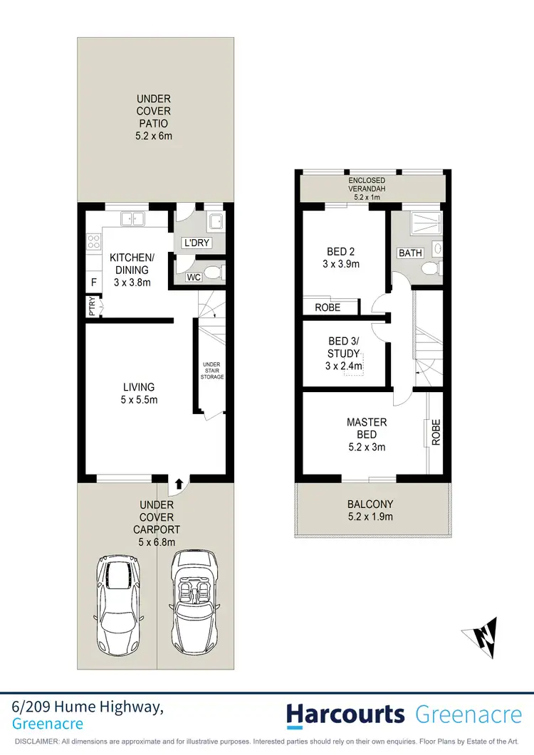 Floorplan of Homely townhouse listing, 6/209 Hume Highway, Greenacre NSW 2190