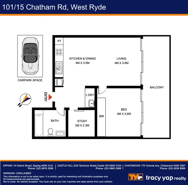 Floorplan of Homely apartment listing, 101/15 Chatham Road, West Ryde NSW 2114