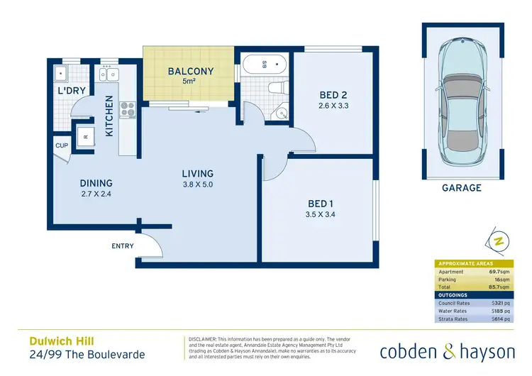 Floorplan of Homely apartment listing, 24/99 The Boulevarde, Dulwich Hill NSW 2203