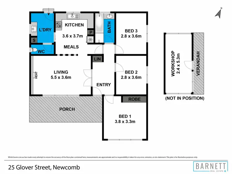 Floorplan of Homely house listing, 25 Glover Street, Newcomb VIC 3219
