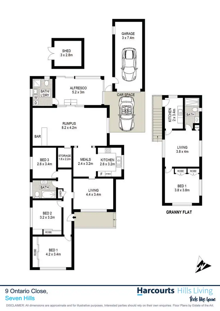 Floorplan of Homely house listing, 9 Ontario Close, Seven Hills NSW 2147
