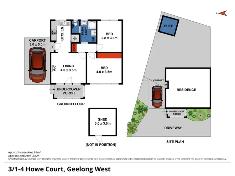 Floorplan of Homely unit listing, 3/1-4 Howe Court, Geelong West VIC 3218