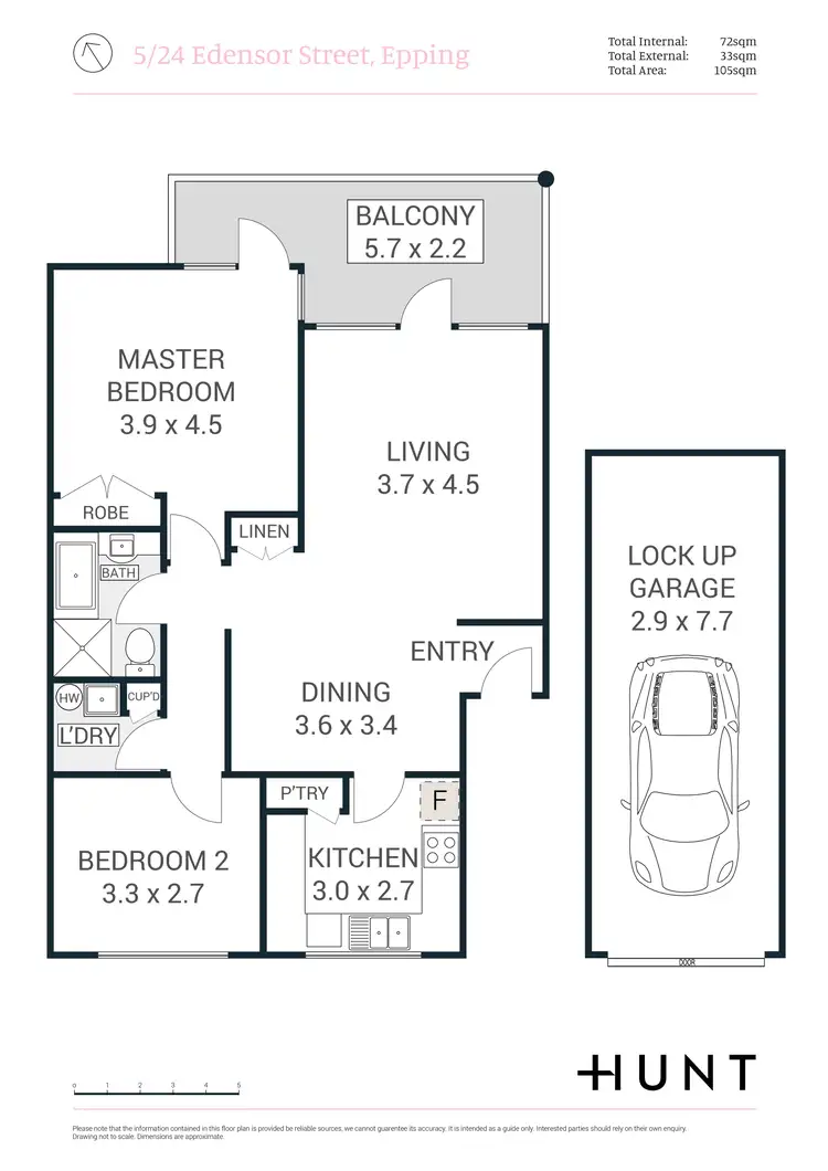 Floorplan of Homely apartment listing, 5/24-32 Edensor Street, Epping NSW 2121