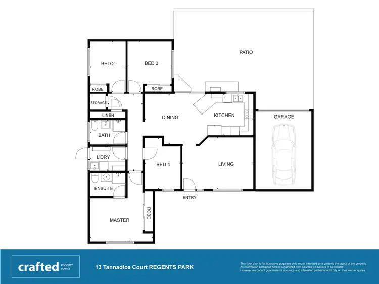 Floorplan of Homely house listing, 13 Tannadice Court, Regents Park QLD 4118