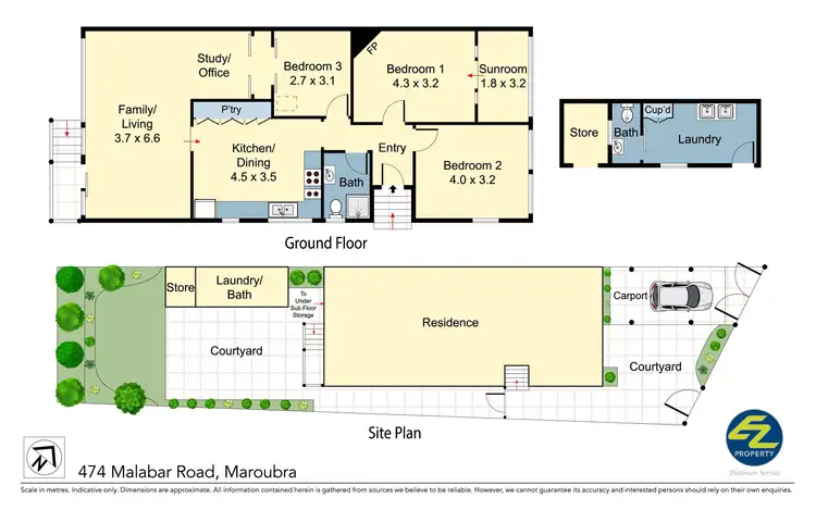 Floorplan of Homely semi-detached listing, 474 Malabar Road, Maroubra NSW 2035