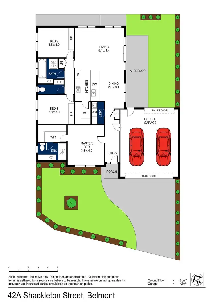 Floorplan of Homely townhouse listing, 42A Shackleton Street, Belmont VIC 3216