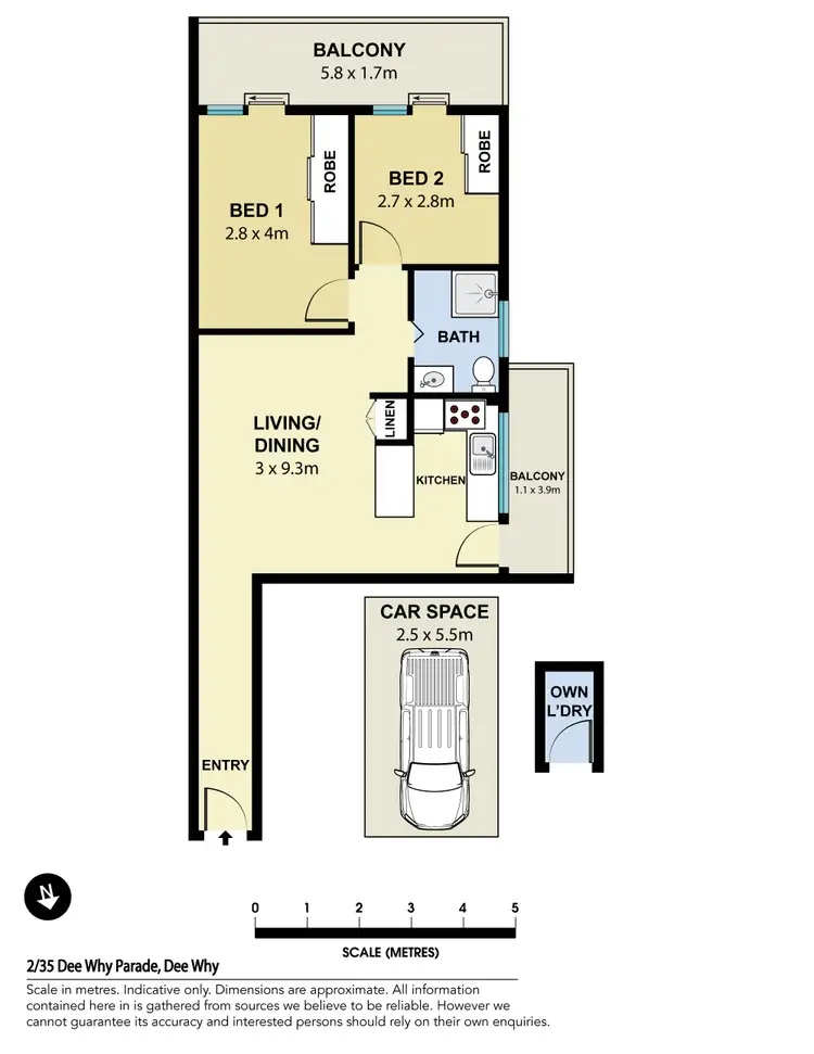 Floorplan of Homely apartment listing, 2/35 Dee Why Parade, Dee Why NSW 2099