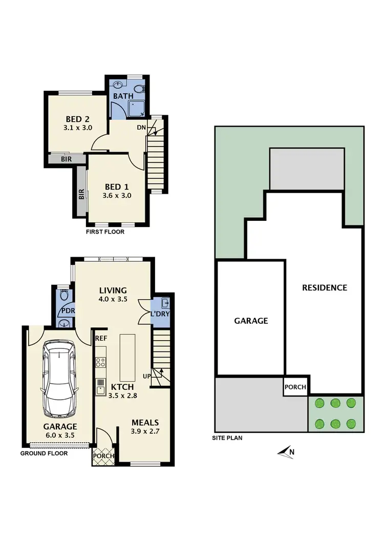 Floorplan of Homely townhouse listing, 2/27 Miranda Road, Reservoir VIC 3073