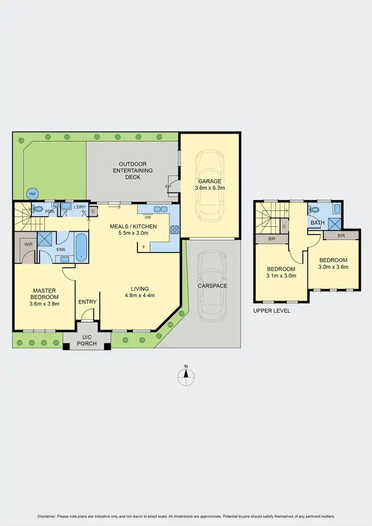 Floorplan of Homely townhouse listing, 3/54 Watt Avenue, Oak Park VIC 3046
