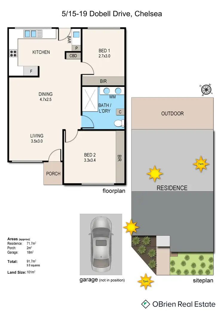 Floorplan of Homely unit listing, 5/15-19 Dobell Drive, Chelsea VIC 3196