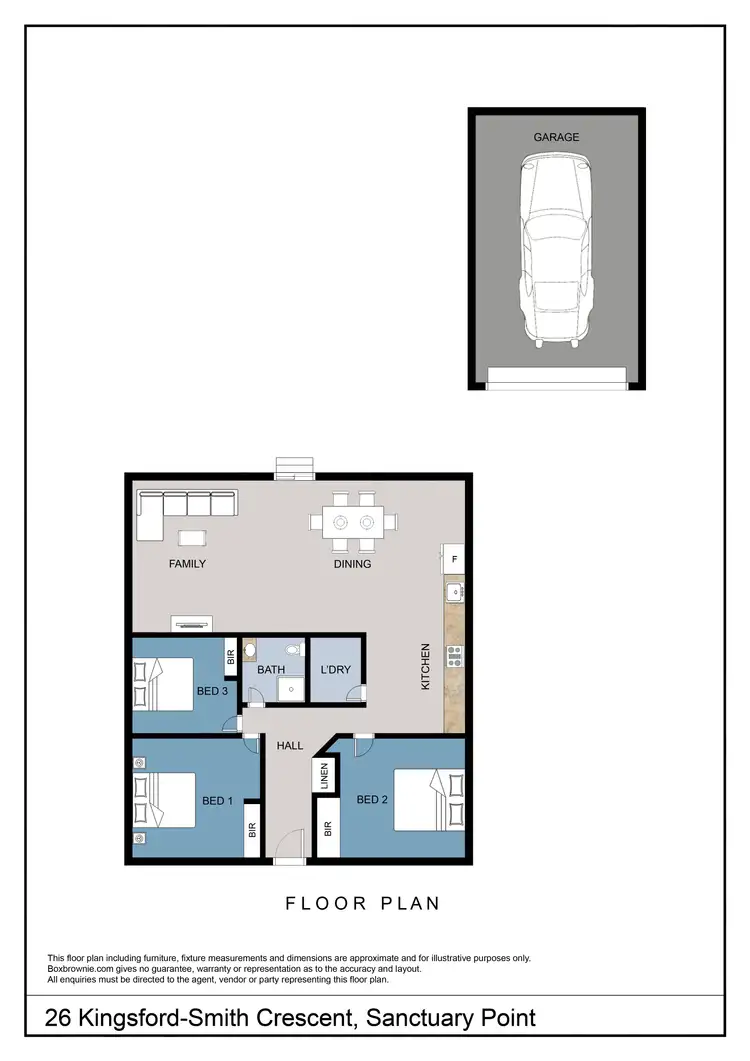 Floorplan of Homely house listing, 26 Kingsford-Smith Crescent, Sanctuary Point NSW 2540