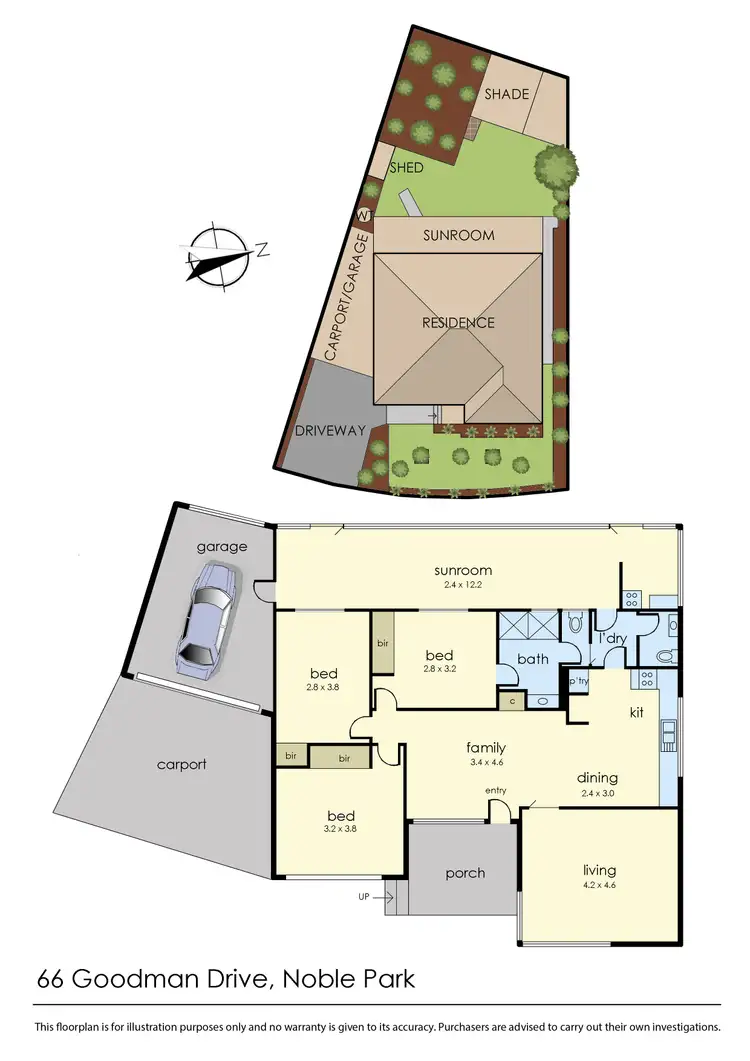 Floorplan of Homely house listing, 66 Goodman Drive, Noble Park VIC 3174