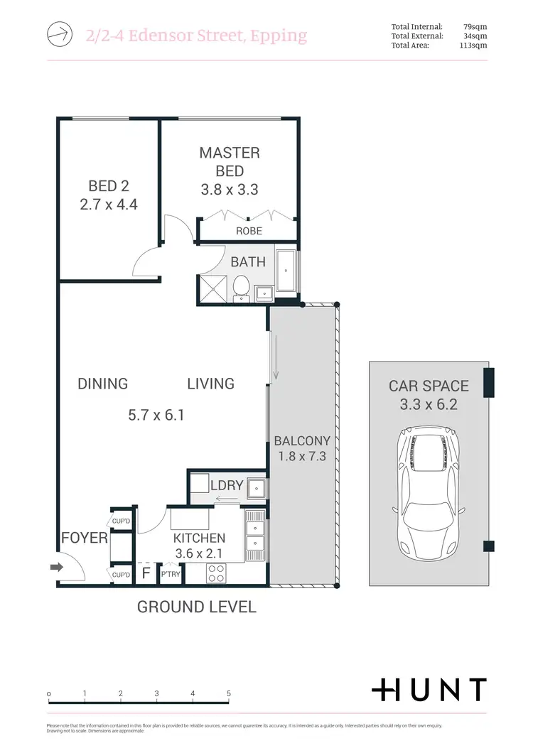 Floorplan of Homely apartment listing, 2/2-4 Edensor Street, Epping NSW 2121