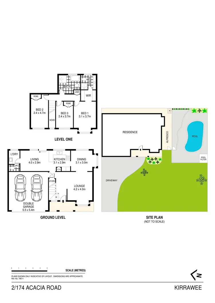 Floorplan of Homely semi-detached listing, 2/174 Acacia Road, Kirrawee NSW 2232