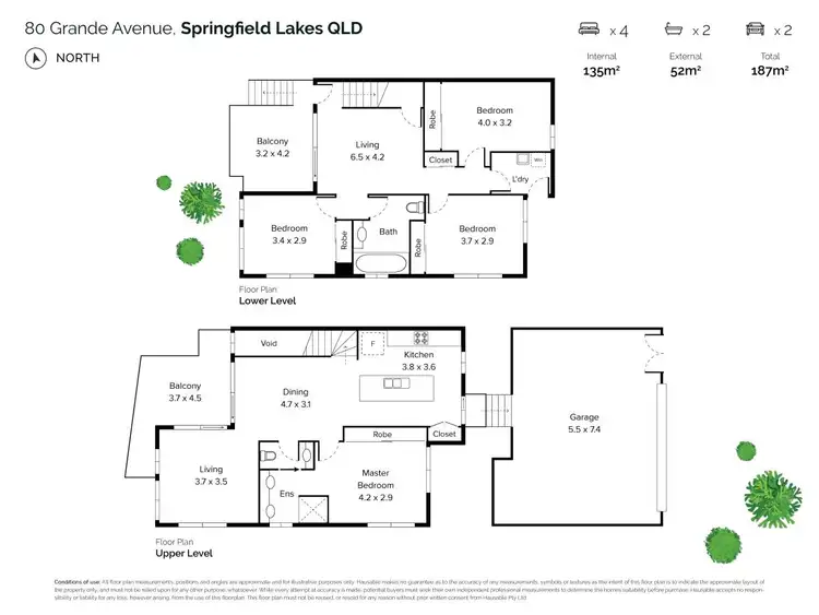 Floorplan of Homely townhouse listing, 80 Grande Avenue, Springfield Lakes QLD 4300