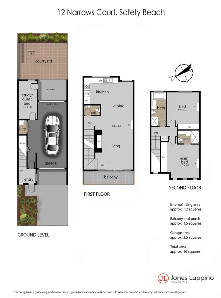 Floorplan of Homely townhouse listing, 12 Narrows Court, Safety Beach VIC 3936
