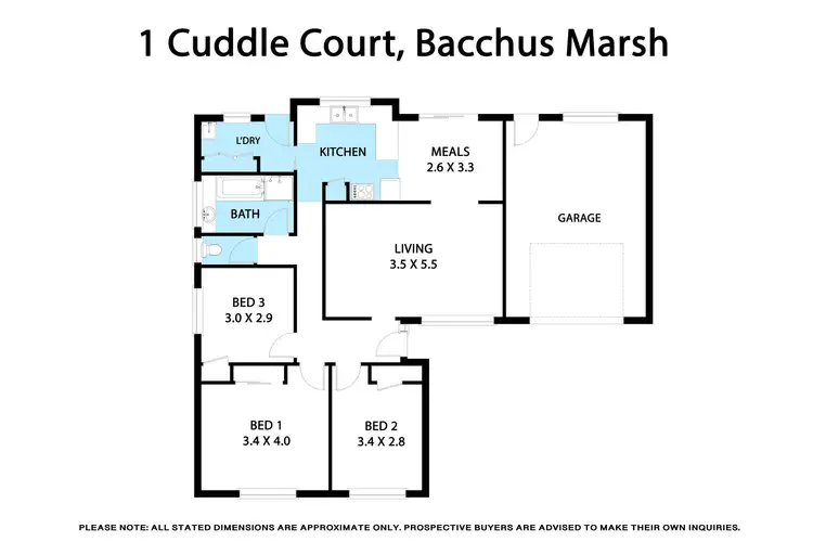 Floorplan of Homely house listing, 1 Cuddle Court, Bacchus Marsh VIC 3340