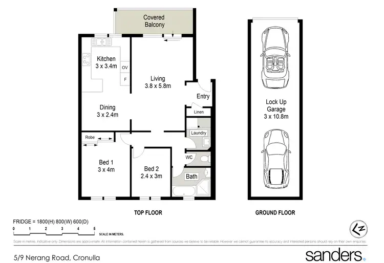 Floorplan of Homely apartment listing, 5/9-13 Nerang Road, Cronulla NSW 2230