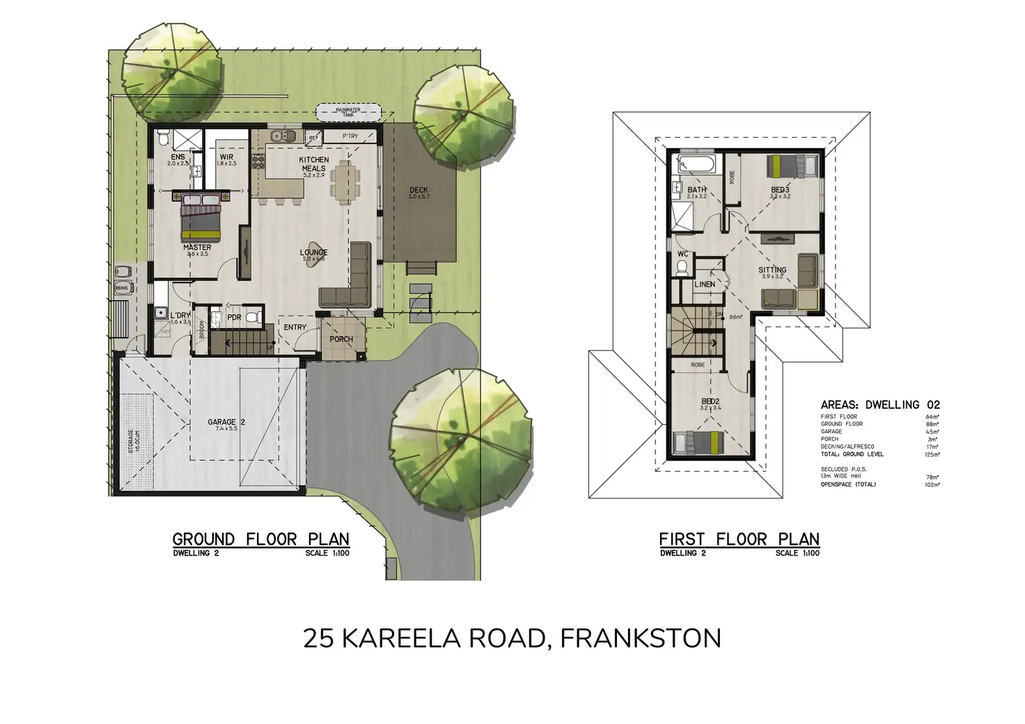 Floorplan of Homely unit listing, 2/25 Kareela Road, Frankston VIC 3199
