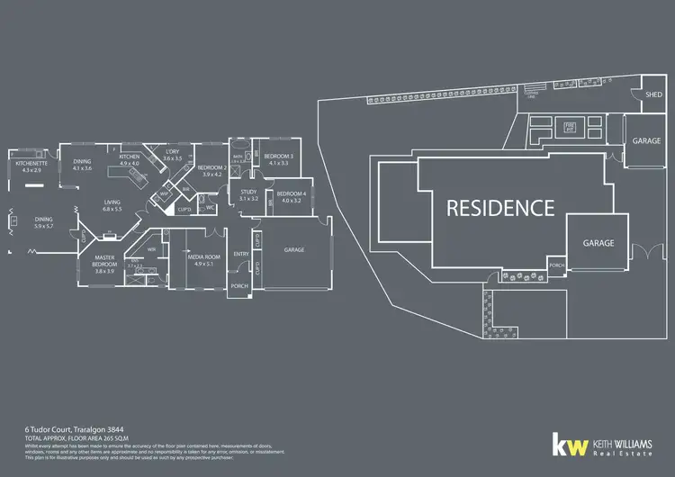 Floorplan of Homely house listing, 6 Tudor Court, Traralgon VIC 3844