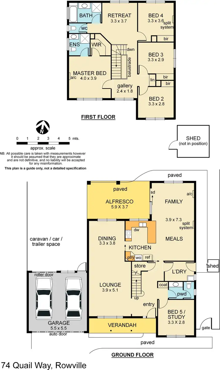 Floorplan of Homely house listing, 74 Quail Way, Rowville VIC 3178