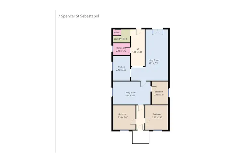 Floorplan of Homely house listing, 7 Spencer Street, Sebastopol VIC 3356