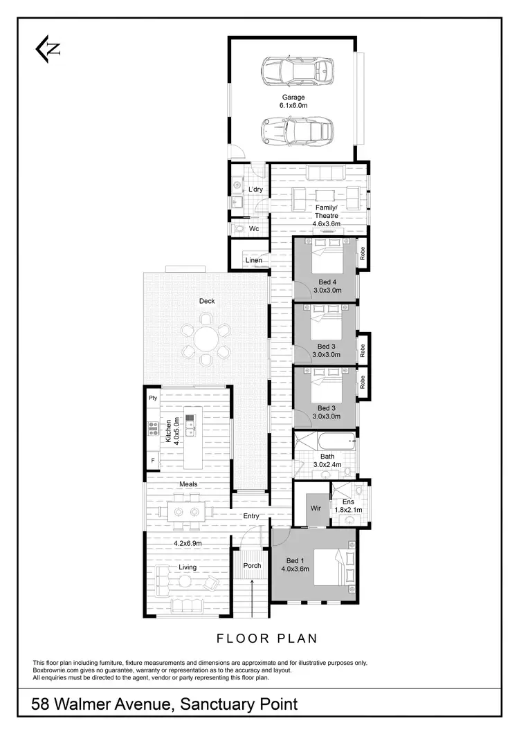 Floorplan of Homely house listing, 58 Walmer Avenue, Sanctuary Point NSW 2540
