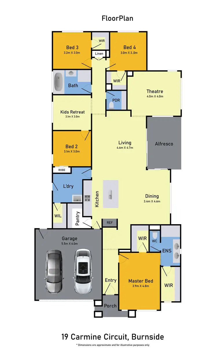 Floorplan of Homely house listing, 19 Carmine Circuit, Burnside VIC 3023