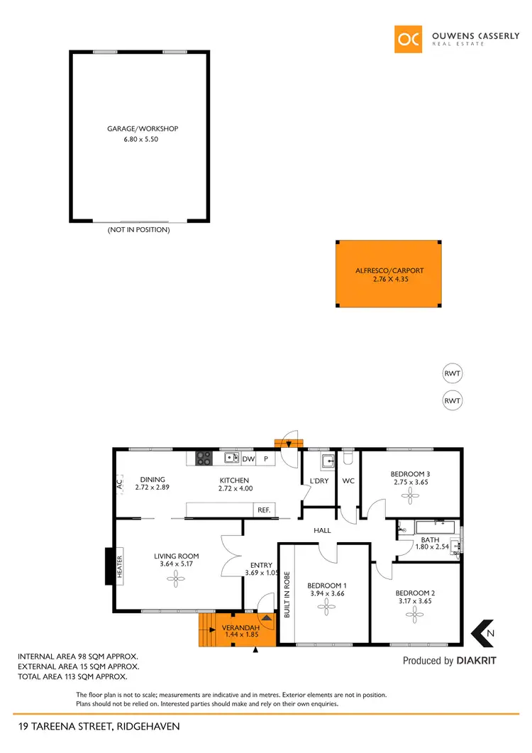 Floorplan of Homely house listing, 19 Tareena Street, Ridgehaven SA 5097