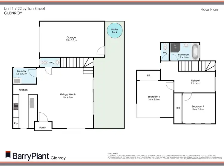 Floorplan of Homely unit listing, 1/22 Lytton Street, Glenroy VIC 3046