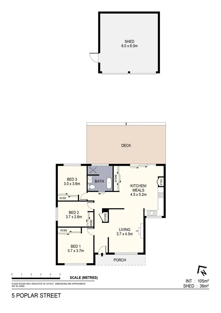Floorplan of Homely house listing, 5 Poplar Street, Golden Square VIC 3555