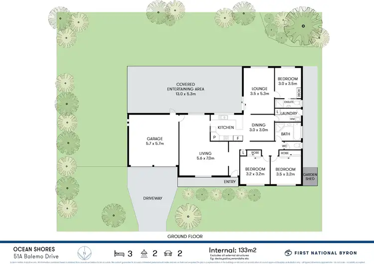 Floorplan of Homely house listing, 51A Balemo Drive, Ocean Shores NSW 2483