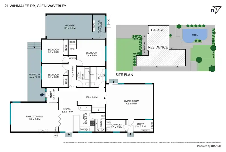 Floorplan of Homely house listing, 21 Winmalee Drive, Glen Waverley VIC 3150