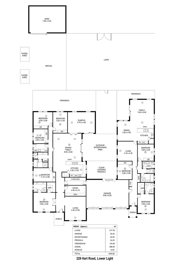 Floorplan of Homely house listing, 229 Hart Road, Lower Light SA 5501