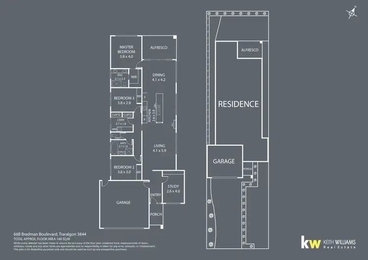 Floorplan of Homely house listing, 66B Bradman Boulevard, Traralgon VIC 3844