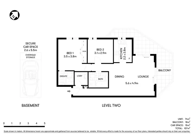Floorplan of Homely apartment listing, 12/19 Hampden Avenue, Cremorne NSW 2090