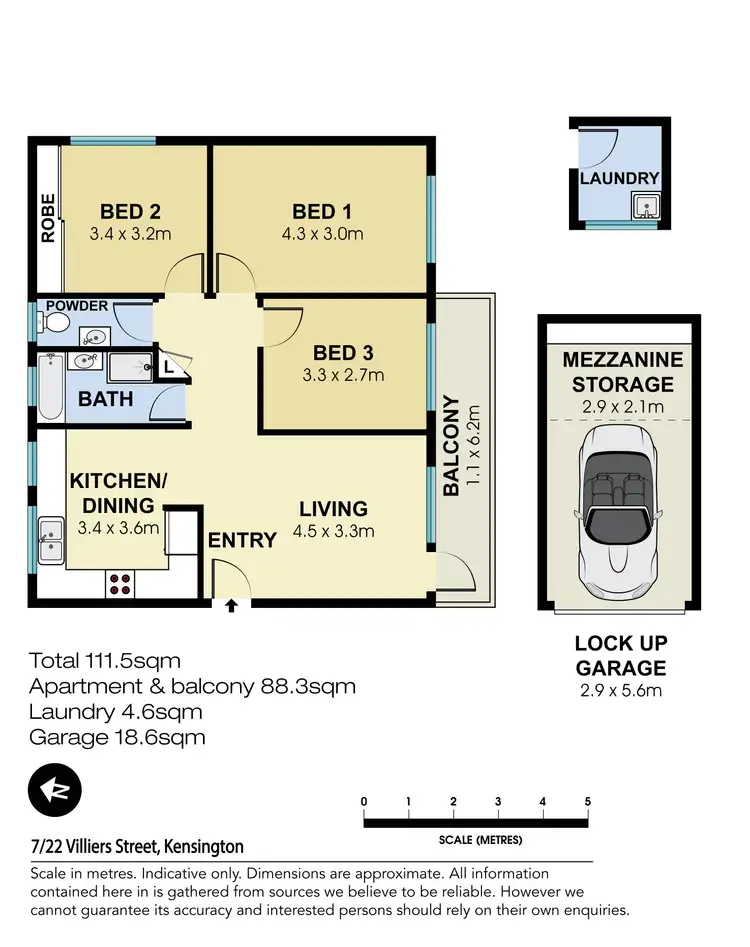 Floorplan of Homely apartment listing, 7/22 Villiers Street, Kensington NSW 2033